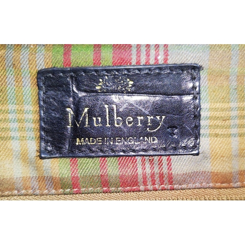 26 - MULBERRY VINTAGE CONGO LEATHER SHOULDER BAG, lined in iconic tartan check fabric, detachable strap, ... 