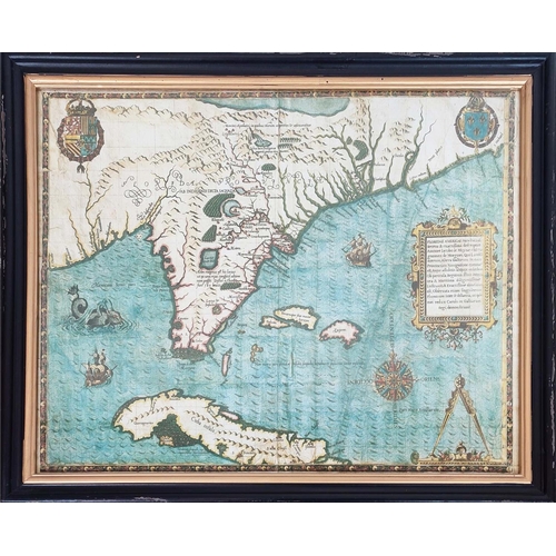 278 - REPRODUCTION MAPS, a set of four, 74cmx  53cm, together with five smaller maps, 66cm x 46cm. (9)