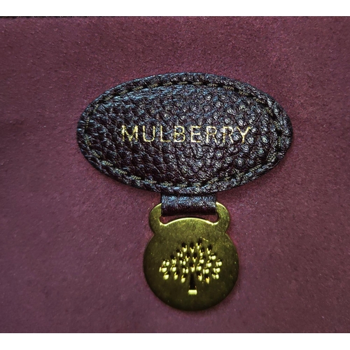 30 - MULBERRY MEDIUM LILY, heavy grain leather, brass hardware, postman's lock closure, woven leather and... 