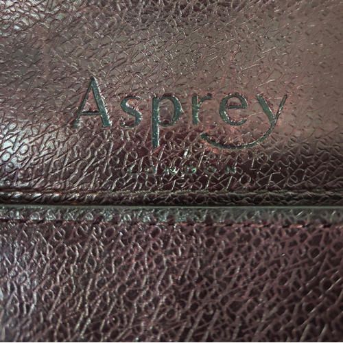 31 - ASPREY OF LONDON HANDBAG, leather with single leather top handle and palladium hardware, fabric lini... 