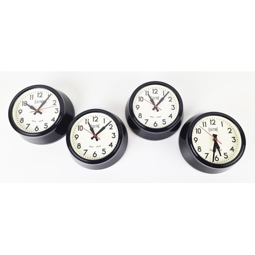 376 - WALL CLOCKS, three, mid 20th century style, battery operated, each 21cm diam.