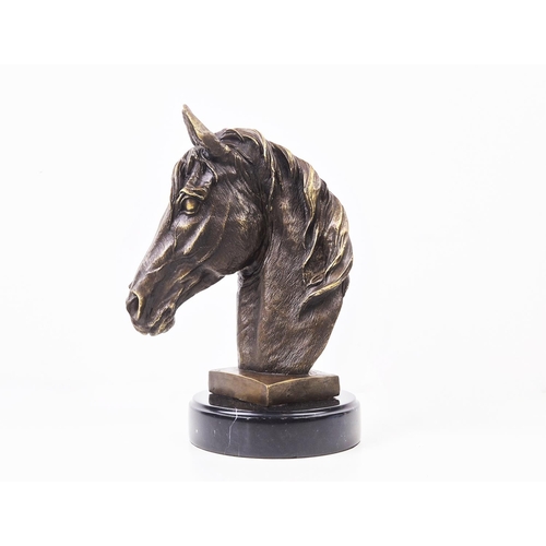 387 - HORSE HEAD SCULPTURAL STUDY, 32cm approx.