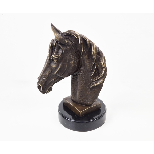 387 - HORSE HEAD SCULPTURAL STUDY, 32cm approx.