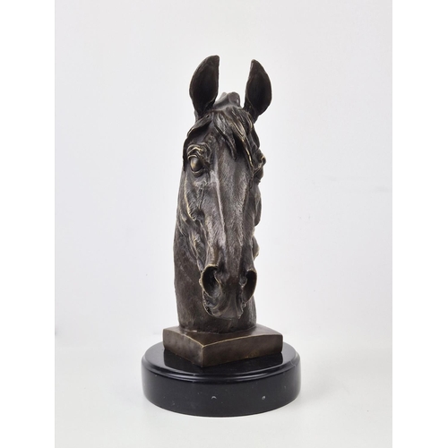 387 - HORSE HEAD SCULPTURAL STUDY, 32cm approx.