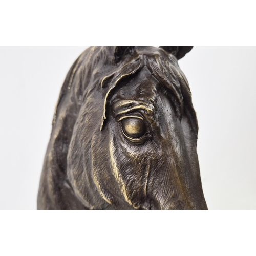 387 - HORSE HEAD SCULPTURAL STUDY, 32cm approx.