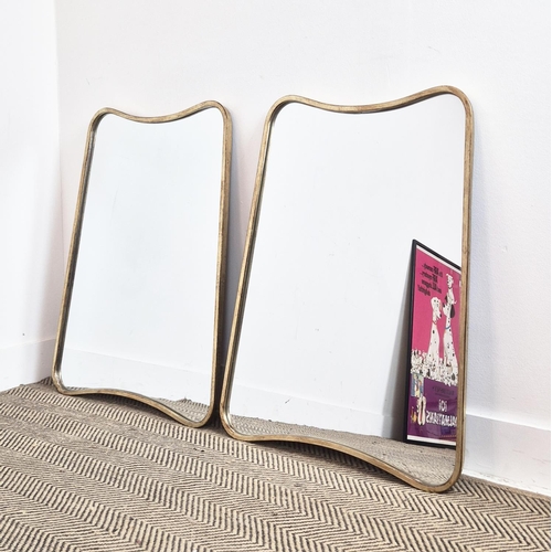 426 - WALL MIRRORS, a pair, 1950's Italian style, gilt frames, 81cm x 61cm approx each. (2)