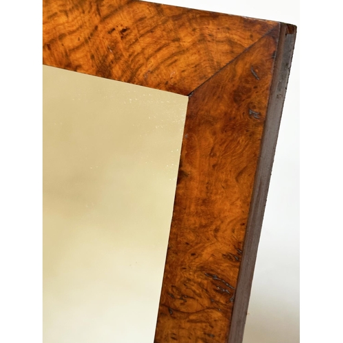 481 - WALL MIRROR, 19th century burr walnut square framed, 78cm x 82cm.