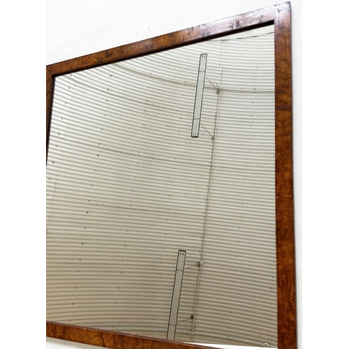 481 - WALL MIRROR, 19th century burr walnut square framed, 78cm x 82cm.