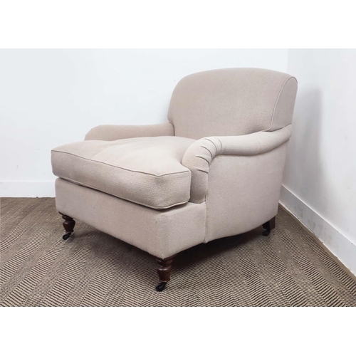 531 - KINGCOME ARMCHAIR, Howard style, 85cm x 88cm H.