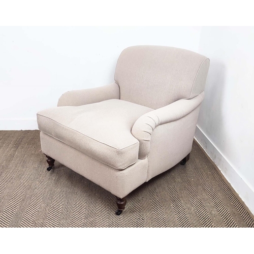 531 - KINGCOME ARMCHAIR, Howard style, 85cm x 88cm H.