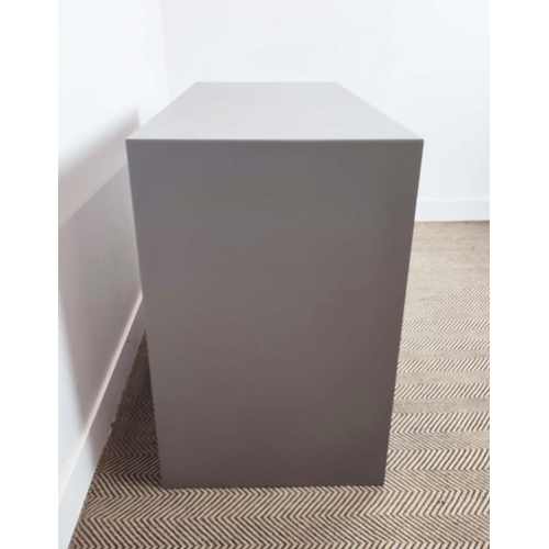 533 - CALLIGARIS CHEST OF THREE DRAWERS, grey contemporary style, 120cm x 82cm H x 52cm.