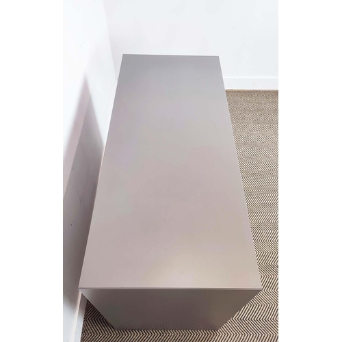 533 - CALLIGARIS CHEST OF THREE DRAWERS, grey contemporary style, 120cm x 82cm H x 52cm.