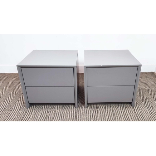 535 - CALLIGARIS SIDE CHESTS, a pair, each 50cm x 47cm x 47cm H. (2)