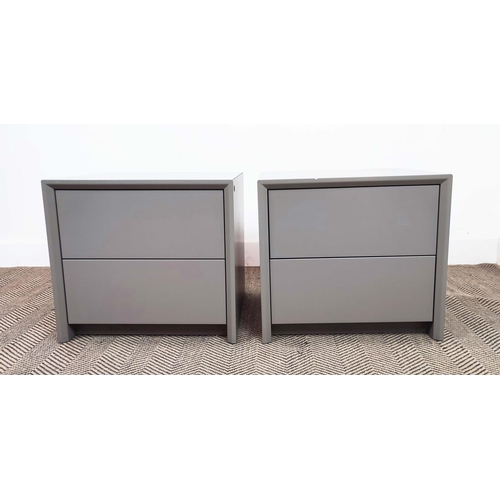 535 - CALLIGARIS SIDE CHESTS, a pair, each 50cm x 47cm x 47cm H. (2)