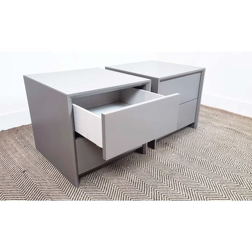 535 - CALLIGARIS SIDE CHESTS, a pair, each 50cm x 47cm x 47cm H. (2)