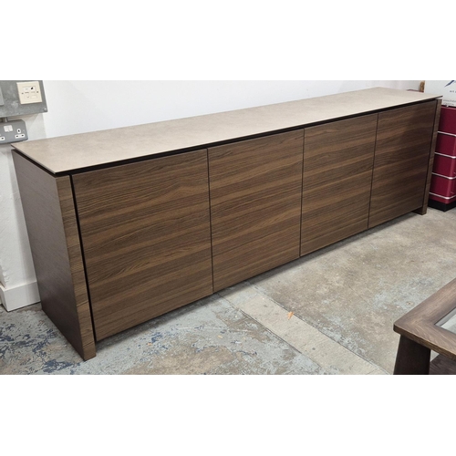 548 - SIDEBOARD, contemporary style, 52cm x 86cm H x 253cm.