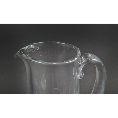 80 - JASPER CONRAN FOR STUART CRYSTAL, 'ICE' MARTINI JUG, faceted cylindrical body, 27cm high