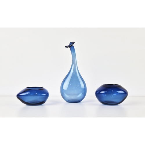 82 - WILLIAM YEOWARD GLASS VASES, three, largest 25cm H. (3)