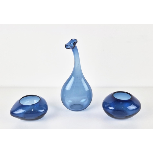 82 - WILLIAM YEOWARD GLASS VASES, three, largest 25cm H. (3)