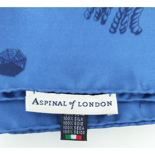 9 - ASPINAL OF LONDON SIGNATURE SHIELD SCARF, silk, made in Italy, hand rolled edges, 90cm x 90cm, with ... 