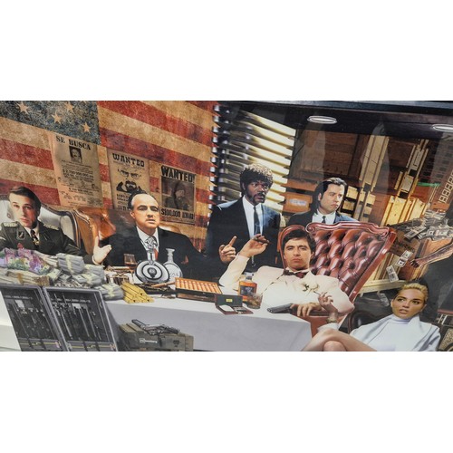 181A - JAMES CHIEW, 'Gangster reunion', plexiglass/giclée, 120cm x 250cm.