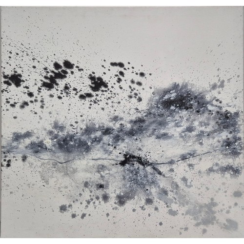 193A - VIVIANNE ALATORRE, untitled abstract, oil paint with sand, 130cm x 130cm, signed and dated 98, signe... 