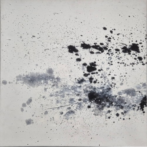 193A - VIVIANNE ALATORRE, untitled abstract, oil paint with sand, 130cm x 130cm, signed and dated 98, signe... 