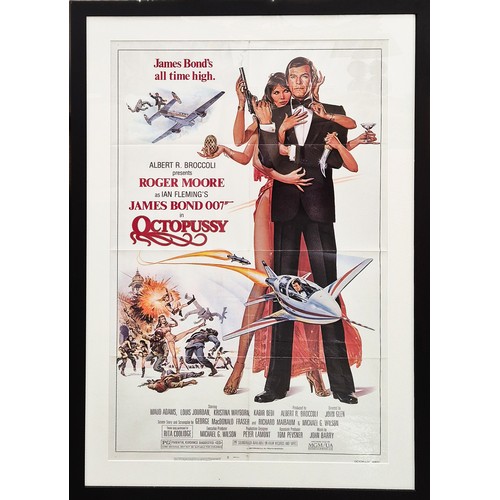 210A - MGM/UNITED ARTIST, 1983, 'Octopussy - James Bond', one sheet poster US, 103cmx  65cm, framed (Proven... 