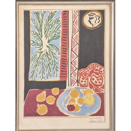 225A - HENRI MATISSE, 'Nature Morte Avec Le Grenade' lithograph, 74cm x 56cm, signed and dated '50' in the ... 