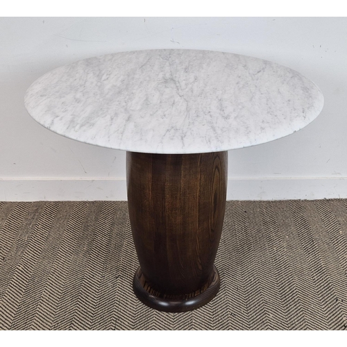 524 - CENTRE TABLE, contemporary design with a marble top on a wooden base, 95cm x 82cm H.