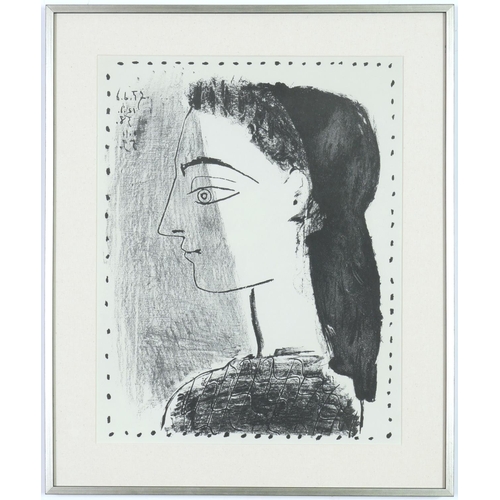 227 - PABLO PICASSO, a set of 6 large lithographs, featuring Jacqueline, printed in 1969, 53.5cm  x 43cm e... 