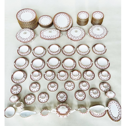 282 - DINNER SERVICE, English fine bone China Spode fleure de lys, a very extensive service including appr... 