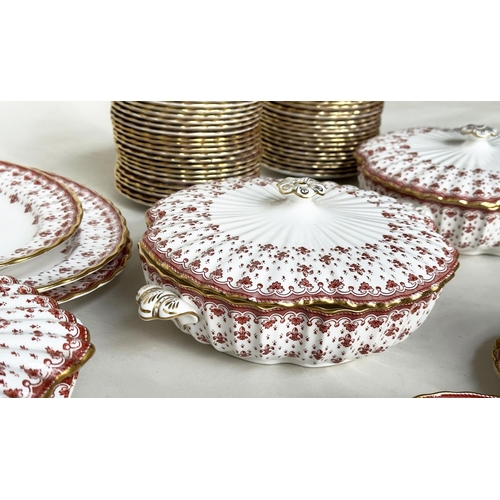 282 - DINNER SERVICE, English fine bone China Spode fleure de lys, a very extensive service including appr... 