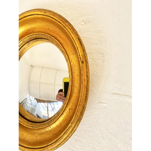 503 - CONVEX WALL MIRRORS, a set of twelve, Regency style, gilt frames of different sizes and designs. (12... 