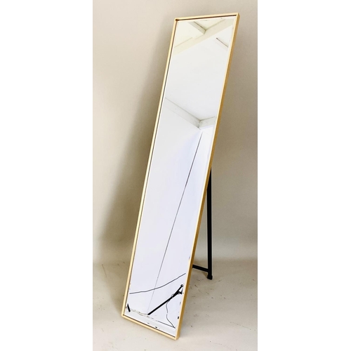 510 - DRESSING MIRRORS, a pair, with gilt frames, 152cm H x 30cm W. (2)