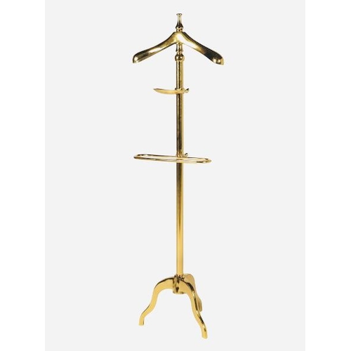 514 - VALET STAND, gilt metal, 140cm H x 44cm W x 18cm D.