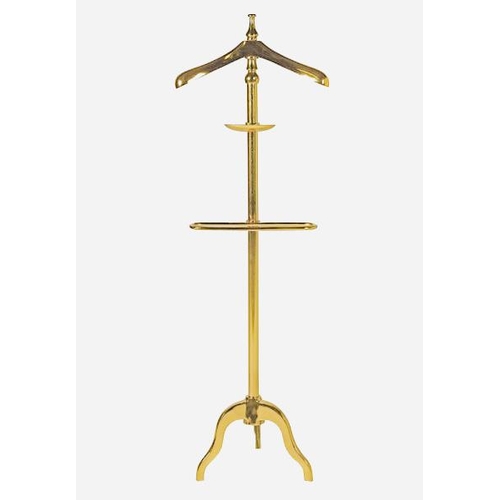 514 - VALET STAND, gilt metal, 140cm H x 44cm W x 18cm D.