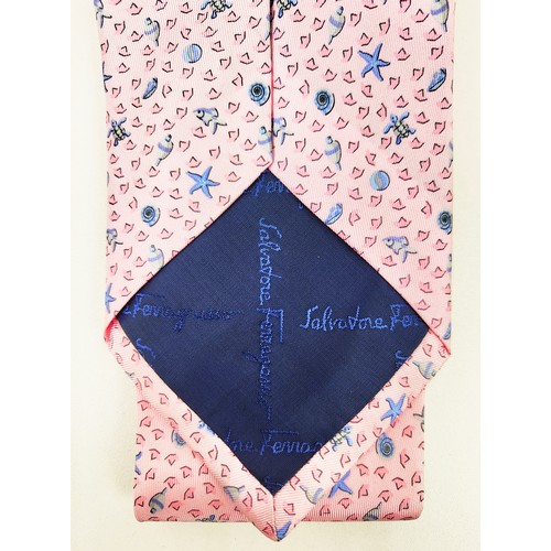 34A - THREE HERMÈS TIES, different motifs, all 100% silk, made in France with two boxes and one Salvatore ... 