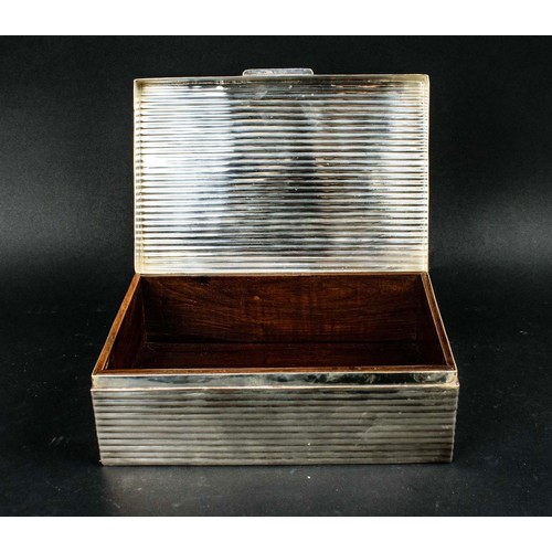 62 - RALPH LAUREN BOX, silver plated, 27cm x 18cm x 9cm H.