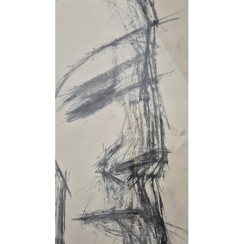 148 - DAME ELIZABETH FRINK R.A. (1930-1993), 'King, 1963', charcoal, signed, dated and titled, 76cm x 55cm... 