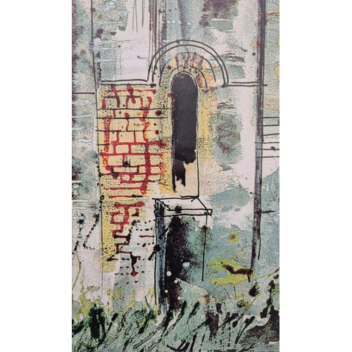 150 - JOHN PIPER (1903-1992), 'St Amand de Coly, Dordogne, 1968', screenprint, signed and numbered in penc... 