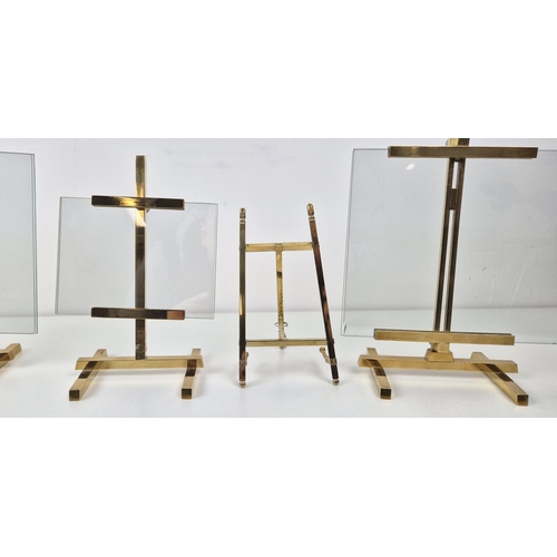 49 - PICTURE FRAMES, six Pietro Chiesa style, brass and glass. (6)