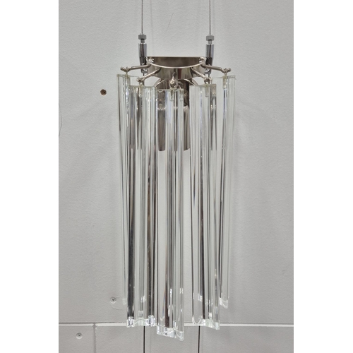 76 - VENINI WALL LIGHTS, a pair, prism glass, 16cm x 33cm H. (2)