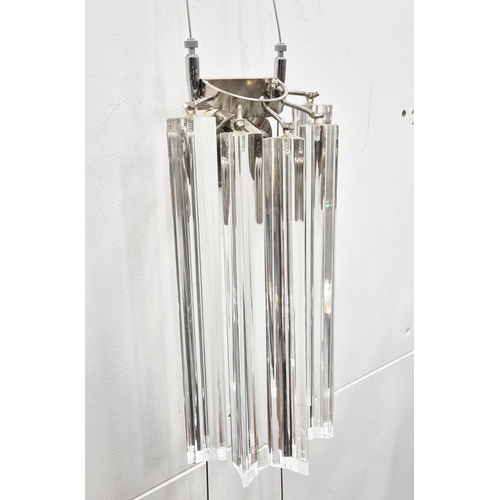 76 - VENINI WALL LIGHTS, a pair, prism glass, 16cm x 33cm H. (2)