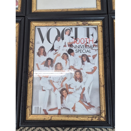 198 - VOGUE COVER PRINTS, a set of 25, each 33cm x 26cm, framed. (25)