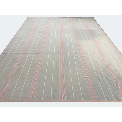 261A - ROGER OATES 'SWANSON CELADON' FLATWEAVE CARPET, 439cm x 352cm.