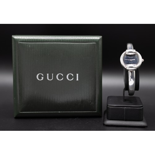 38 - GUCCI VINTAGE LADIES' WATCH, model 1400L, Swiss made, stainless steel, water resistant, with origina... 