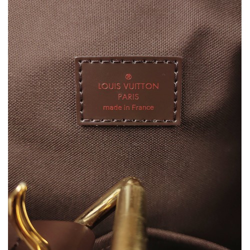 35A - LOUIS VUITTON EOLE ROLLING DUFFLE BAG, damier ebene coated canvas with fabric lining, top handles an... 