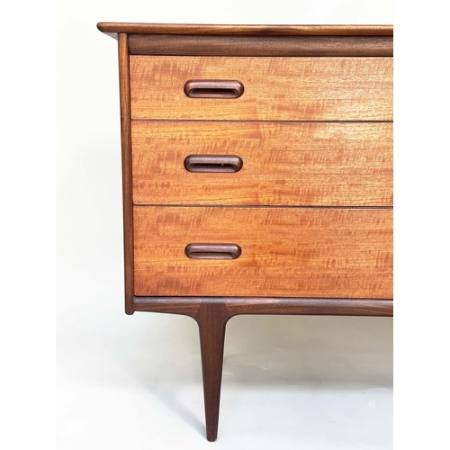 607 - YOUNGER CODAN CHEST OF DRAWERS, by John Herbert vintage 1960s English, teak and afromosia with three... 