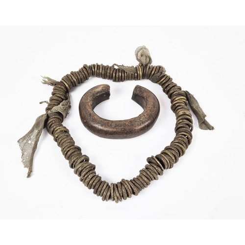 14 - MANILLA CURRENCY AND NECKLACE, Mali. (2)